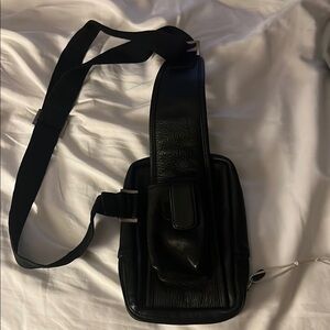 Black Leather Men's Bag